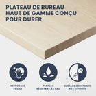MotionGrey - Bureau assis-debout électrique en L réversible Ergo Pro, 59 po de largeur - Brun clair / blanc-7