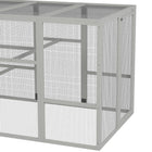 PawHut - Poulailler extérieur en bois, design combinable, maison pour poules avec enclos-Espace de rangement sous le toit 