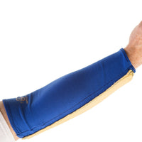 Impacto 805-20 Forearm Protector, Extra Large-Made with layered padding, knit elastic and grain leather, color yellow and white