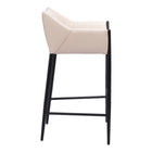 Zuo Andover Barstool - Beige-Dimensions: 22.0" L x 22.4" W x 40.0" H