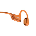 Shokz OpenRun Pro2 Mini Bone Bluetooth Headphones - Orange-Crystal-Clear Calls - Strategically positioned dual wind-resistant microphones and an AI noise reduction algorithm filter out 96.5% of background noise, including wind at speeds of up to 15 miles per hour