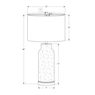 Monarch Specialties 28" H Contemporary Table Lamp - Grey Glass / Grey Shade-With a 2 year limited warranty against any defects, you can trust this trendy lighting option to illuminate your space while ensuring long-lasting quality and satisfaction