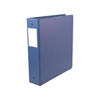 Staples Economy 2" 3-Ring Round Ring Binder - Dark Blue-Storage binder