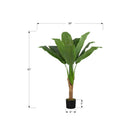 Monarch Specialties - Plante Artificielle - 43 po H - Bananier - Mis En Pot - Touche Réelle - Feuilles Vertes - Pot Noir-Cette plante de sol factice est faite avec les meilleurs matériaux et ne nécessite aucun entretien ni arrosage, pour une accentuation décorative durable et respectueuse de l'environnement qui durera toute une vie