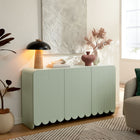 Modway Dahlia 55.5"  Fluted and Scalloped Sideboard Storage Cabinet - Sage-Scalloped Detail