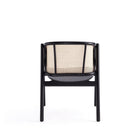 Manhattan Comfort Versailles 23.62" Industry Chic Arm Chair - Black and Natural Cane - 2 Pack-22.05" L x 22" W x 30.71" H