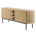 Modway Fortitude 71" TV Stand - Oak-Holds up to 78" TV
