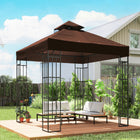 Outsunny 10' L x 10' W Gazebo Replacement Canopy Cover with Drain HolesTop Cover - Coffee-Coated polyester fabric is thick and tough, offers UPF30+ protection
