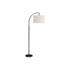 Monarch Specialties 65" H Contemporary Floor Lamp - Black Metal / Ivory / Cream Shade-Brighten your space with this contemporary and trendy 65"H tall arc floor lamp with a sleek black metal finish and a sophisticated ivory drum shade