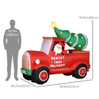 HOMCOM 6' Lit Inflatable Santa on Truck Christmas Yard Decoration-Easily deflate the display for storage after the festivities 