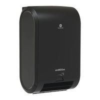 Distributeur de serviettes en papier Georgia-Pacific enMotion Flex - Noir-La technologie de commutation automatique à double rouleau distribue chaque morceau du plus petit rouleau avant de passer automatiquement au rouleau de secours, ce qui évite les déchets