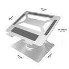 Intekview Steel Laptop Holder with USB-C Port-Versatile connectivity: USB-C and USB 3.0 ports to easily connect your peripherals