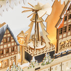 HOMCOM Light Up Christmas Advent Calendar with 24 Countdown Drawers - Natural Wood-Pre-assembled to save setup time