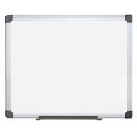 Staples - Tableau blanc double face effaçable à sec - 18 po x 24 po - Cadre en aluminium-Tableau blanc effaçable à sec; idéal pour les salles de classe, les bureaux et divers environnements professionnels
