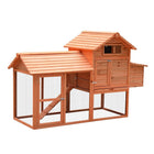 PawHut 82" Deluxe Wooden Hen House with Run and Nesting Box-Weather-resistant FOR general use