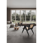 Manhattan Comfort Hamlet 22.64" Industry Chic Accent Chair - Black and Natural Cane-10