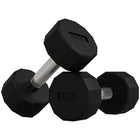 Soozier 15 lb Dumbbell Set - Set of 2-Twelve-sided design prevents rolling, facilitates easy stacking