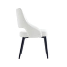 Manhattan Comfort Tremont 21.7" Modern Leatherette Upholstered Dining Chair - White - Set of 2-Seat Height: 18.9 in