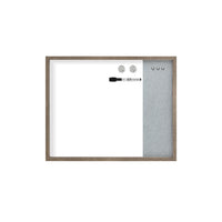 Quartet - Tableau d'affichage magnétique effaçable à sec et en tissu - 20" x 16" - Cadre en bois-3-EN-1 : Notez vos listes de tâches, épinglez en toute sécurité des notes, des photos et des papiers sur la surface en tissu à l'aide de punaises, ou attachez des objets avec les aimants sur la surface magnétique.

