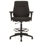 Staples Newdale Medium Back Office Stool - Fusion Carbon Fabric - Black-Seat depth adjustment changes the depth of the seat to accommodate the length of your thighs, keeping your back in contact with backrest while avoiding pressure behind your knees