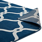 Modway - Beltara Treillis transitionnel en maillon de chaîne Tapis de 5 pi l x 8 pi L - Bleu marocain et ivoire-Haute densité / Tissé à la machine