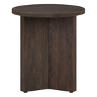 Hudson&Canal - Table d'appoint ronde Anders de 50 cm de largeur, , brun aulne-Caractéristiques assemblage facile