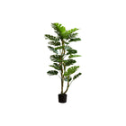 Monarch Specialties 61" Artificial Indoor Monstera Tree - Floor - Black Pot-Trendy and lifelike artificial Monstera tree standing at 61" tall with 25 real touch leaves