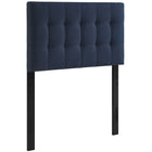 Modway Lily Upholstered Fabric Twin Headboard - Navy-Elegantly tufted headboard