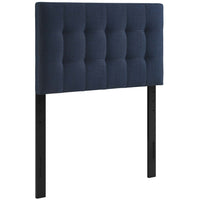 Modway Lily Upholstered Fabric Twin Headboard - Navy-Elegantly tufted headboard