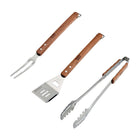 Tramontina Churrasco Stainless Steel BBQ Tool Set with Jatoba Wood Handles - 3 Piece Set-Equip seasoned grill masters and weekend grill warriors with tools to create the perfect Churrasco experience in their own backyard