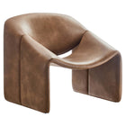 Modway Vivi Vegan Leather Accent Chair - Brown-Luxe Accent Chair