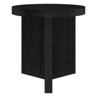 Hudson&Canal Holm 22"W Round Side Table - Black Grain-Table is made of high-quality and durable MDF materials