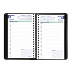 Blueline 2027 Daily Planner with Spiral Binding and Soft Lizard-Like Cover - 8" x 5" - Assorted - Bilingual-Previous, current and following monthly calendars at the top of each spread