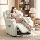 HOMCOM Power Massage Recliner with Quiet Motor - Beige-Three massage modes, intensities and timers personalize comfort for full body relief
