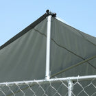 PawHut Outdoor Dog Kennel with Waterproof UV-Resistant Cover - 9.8' x 9.8' x 7.7' - Silver-Colour: Silver 