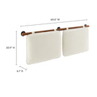 Modway Anela Wall-Mounted Chenille Upholstered Queen Headboard - Cream Walnut-Chenille Upholstery