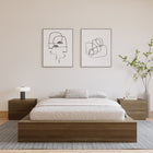 Nexera James Platform Bed - Queen Size - Brown Oak-Easy Assembly and Delivery: Hassle-free assembly, doorstep delivery, plus a one-year warranty for a convenient bedroom upgrade