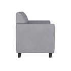 Flash Furniture HERCULES Diplomat Series Grey Leather Loveseat-Plush Seat and Back