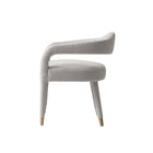 Manhattan Comfort Aspen 23.2" Mid-Century Modern Tweed Upholstered Dining Armchair - Silver Lining - Set of 2-Made to Last. Commercial Grade Product