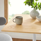 Modway Lippa 28" Square Wood Bar Table - White Natural-Seats 2