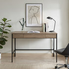 Hudson&Canal Evans 48" Writing Desk - Antiqued Grey Oak-Features easy assembly