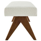 Modway Lyra 63" Boucle Upholstered Bench - Ivory/Boucle-Versatile Design