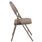 Flash Furniture – Chaise pliante en métal et tissu très large à triples renforts Hercules, poignée de transport, beige, 4/paquet-Ensemble de 4 chaises pliantes en métal et rembourrées - Poignée découpée de transport