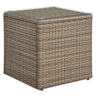 Modway Convene Outdoor Patio Side Table - Brown-Outdoor Patio Side Table