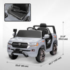 Qaba 12V Licensed Toyota Kids Electric RC Car - Grey-Optional parent remote or manual drive for kids 