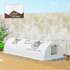 Outsunny Portable Mini Greenhouse - 7' x 3' x 2' - White- Steel frame for a strong core
 