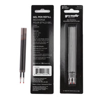 Gry Mattr Gel Pen Refill - Black - 2 Pack-Black Ink