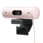 Logitech Brio 500 Full HD Webcam with Auto Light Correction - Auto-Framing -Rose-Advanced Image Quality: Full HD 1080p webcam resolution provides outstanding image quality so everyone can see you clearly during meetings