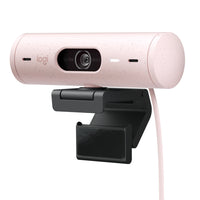 Logitech Brio 500 Full HD Webcam with Auto Light Correction - Auto-Framing -Rose-Advanced Image Quality: Full HD 1080p webcam resolution provides outstanding image quality so everyone can see you clearly during meetings