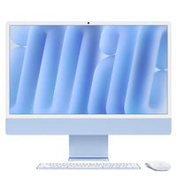 Apple iMac 24" - M4 Chip - 8 Core GPU - 256 GB SSD - 16 GB RAM - Blue - French-Fits perfectly in your space: The all-in-one desktop design is strikingly thin, comes in seven vibrant colours and elevates any space with style.
